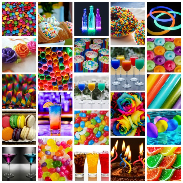 Entertaining inspirations with multi-colored theme. #entertaining #multi-colored #party #decorations